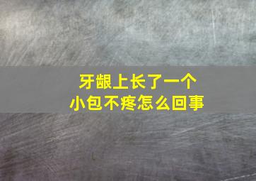 牙龈上长了一个小包不疼怎么回事