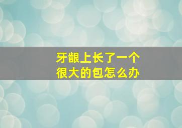 牙龈上长了一个很大的包怎么办