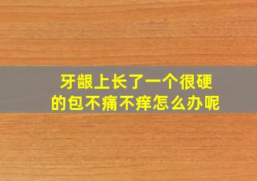 牙龈上长了一个很硬的包不痛不痒怎么办呢