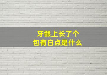 牙龈上长了个包有白点是什么