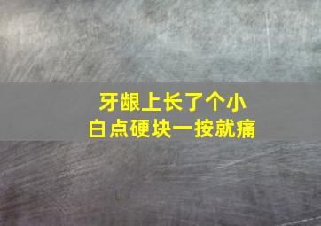 牙龈上长了个小白点硬块一按就痛