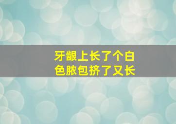 牙龈上长了个白色脓包挤了又长