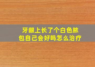 牙龈上长了个白色脓包自己会好吗怎么治疗