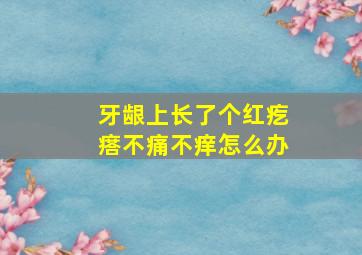 牙龈上长了个红疙瘩不痛不痒怎么办