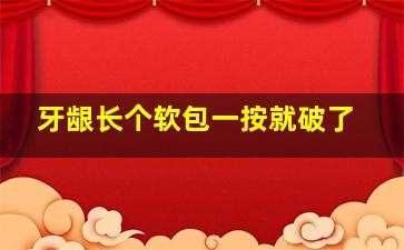 牙龈长个软包一按就破了