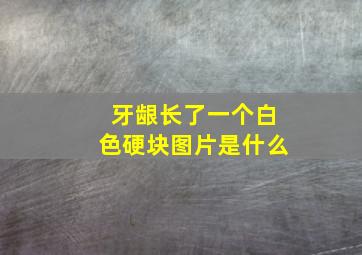 牙龈长了一个白色硬块图片是什么