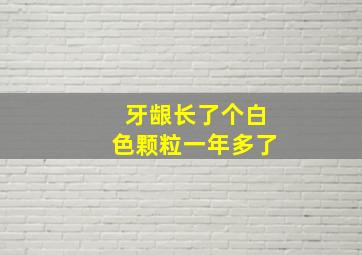 牙龈长了个白色颗粒一年多了