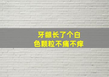 牙龈长了个白色颗粒不痛不痒