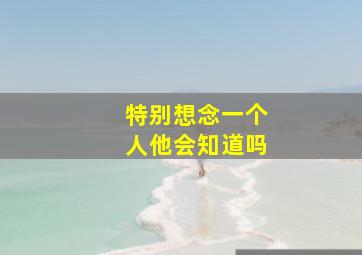 特别想念一个人他会知道吗