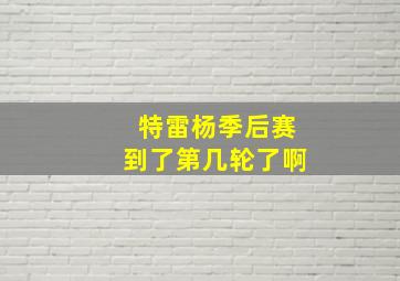 特雷杨季后赛到了第几轮了啊