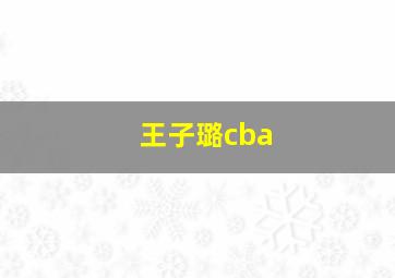 王子璐cba