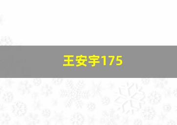 王安宇175