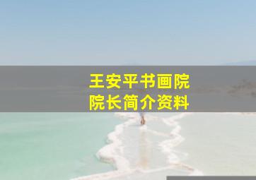 王安平书画院院长简介资料