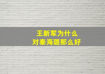 王新军为什么对秦海璐那么好