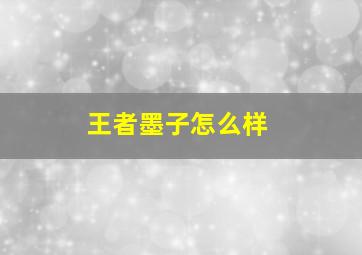 王者墨子怎么样