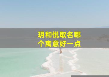 玥和悦取名哪个寓意好一点