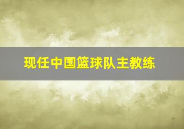 现任中国篮球队主教练