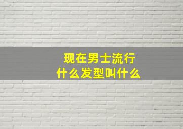 现在男士流行什么发型叫什么