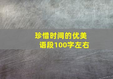 珍惜时间的优美语段100字左右