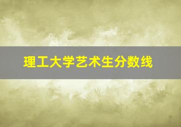 理工大学艺术生分数线