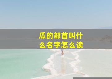 瓜的部首叫什么名字怎么读