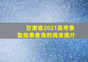 甘肃省2021高考录取结果查询时间表图片