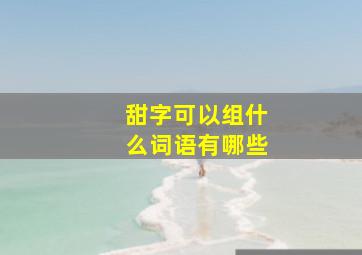 甜字可以组什么词语有哪些