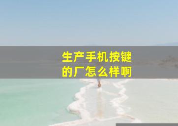 生产手机按键的厂怎么样啊