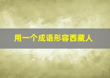 用一个成语形容西藏人