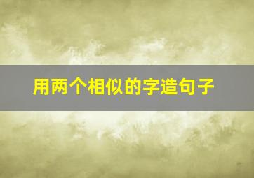 用两个相似的字造句子