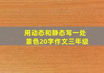 用动态和静态写一处景色20字作文三年级