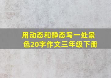 用动态和静态写一处景色20字作文三年级下册