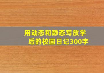 用动态和静态写放学后的校园日记300字