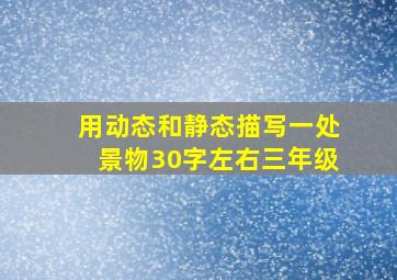 用动态和静态描写一处景物30字左右三年级