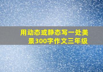 用动态或静态写一处美景300字作文三年级