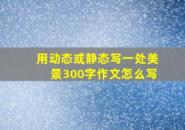 用动态或静态写一处美景300字作文怎么写