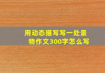 用动态描写写一处景物作文300字怎么写