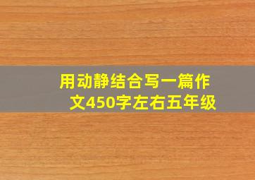 用动静结合写一篇作文450字左右五年级