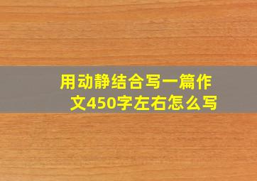 用动静结合写一篇作文450字左右怎么写