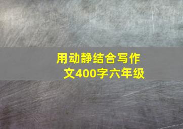 用动静结合写作文400字六年级