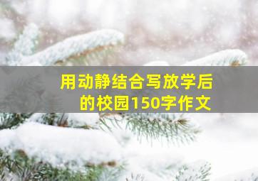 用动静结合写放学后的校园150字作文