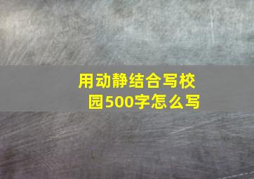 用动静结合写校园500字怎么写