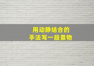 用动静结合的手法写一段景物