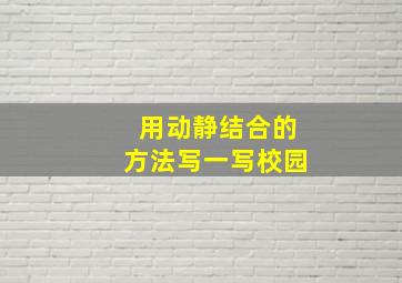 用动静结合的方法写一写校园