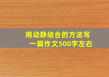 用动静结合的方法写一篇作文500字左右