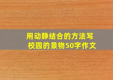 用动静结合的方法写校园的景物50字作文