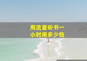 用流量听书一小时用多少钱