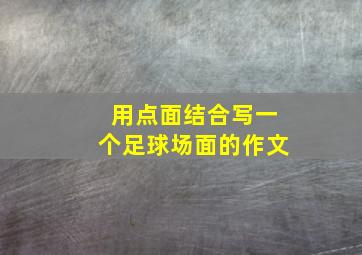 用点面结合写一个足球场面的作文