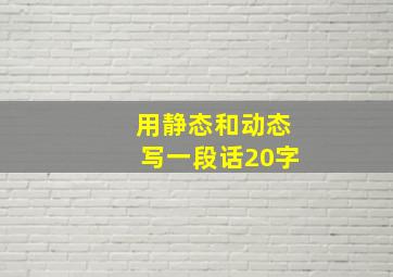 用静态和动态写一段话20字