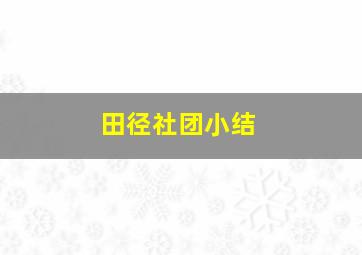 田径社团小结